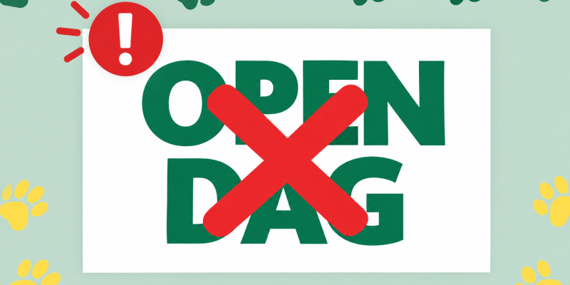 Geen open dag